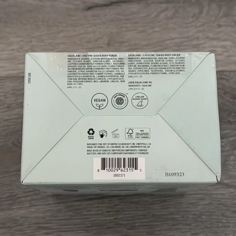 Biossance Smooth Start Body Set Travel Size